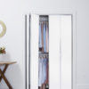 Parsons Flush White Wood Textured Double Open Lifestyle