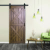 Modern living room interior with door and armchair 3d rendering